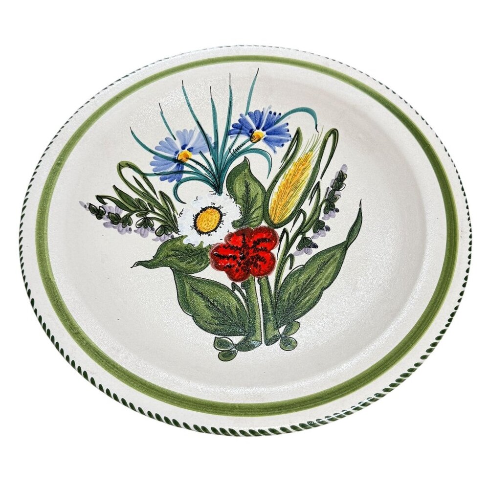 Vintage Hand-Painted Ceramic Plate, La Torre Montecatini Alto, Italian, 13.5" - Picture 3 of 11
